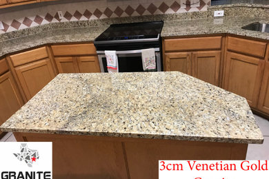 New Venetian Gold Granite Kitchen