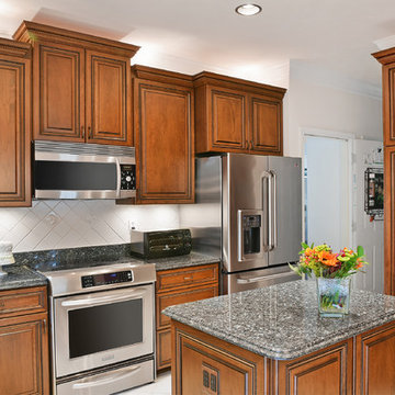 Traditional Cherry Kitchen with Island in Woodbridge, VA