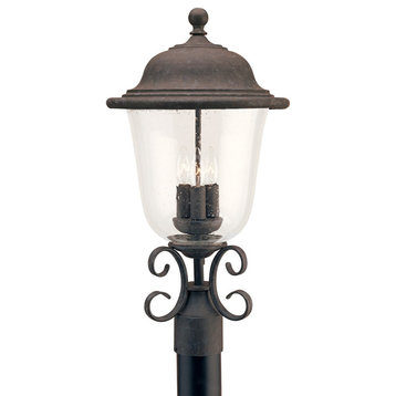 Sea Gull Trafalgar 3-Light Outdoor Post Lantern 8259-46, Oxidized Bronze