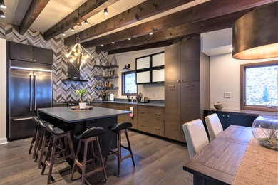 Kitchen - mid-century modern kitchen idea in Other