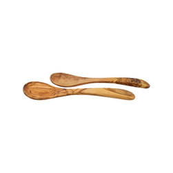 Le Souk Olivique - Olivique Serving Spoons, Flat Handle, Set of 2 - Serving Utensils