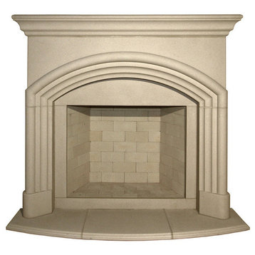 Yorkshire Cast Stone Fireplace Mantel, Buff