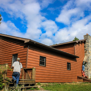 Elmora, Pennsylvania Steel Log Cabin Siding Restore