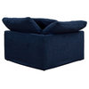 Sunset Trading Puff 4-Piece Fabric Slipcover Sectional Sofa in Navy