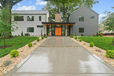 Contemporary exterior home idea in Charlotte
