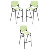 Home Square Stack Barstool in Lime Green Finish - Set of 3