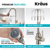 Kraus KPF-1690 Britt Pull-Down Spray Kitchen Faucet - Brushed Gold