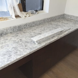 Opal White Quartzite Slabs (great for the kitchen) - Bathroom Cabinets