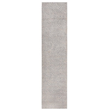 Unique Loom Meghan Finsbury Rug, Gray and Ivory, 2'7"x12' Runner