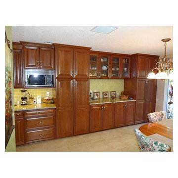 Kitchen Remodel Done in Cherry With Salem Maple Glaze