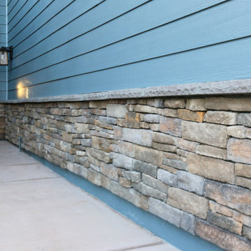 San Diego Home Exterior with Stone Veneer Siding