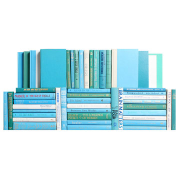 Modern Ocean Book Wall, Set of 50