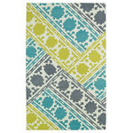 Kaleen - Kaleen Glam Gla02 Rug, Turquoise, 3'6"x5'6" - Glam Gla02 Rug In Turquoise by Kaleen The Glam collection puts the fab in fabulous! No matter if your decorating style is simplistic casual living or Hollywood chic, this collection has something for everyone! New and innovative techniques for a flatweave rug, this collection features beautiful ombre colorations and trendy geometric prints. Each rug is handmade in India of 100% wool and is 100% reversible for years of enjoyment and durability.