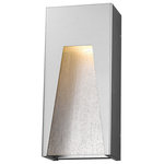 Z-Lite - Millenial 1 Light Outdoor Wall Light, Silver - Cutting edge design meets modern style with the Millennial collection of outdoor fixtures. The latest in LED technology brightly illuminates the unique Frosted Ribbed glass, Chisel glass or Seedy glass back panel, while the sleek Silver, Black or Bronze finish complete this futuristic look.