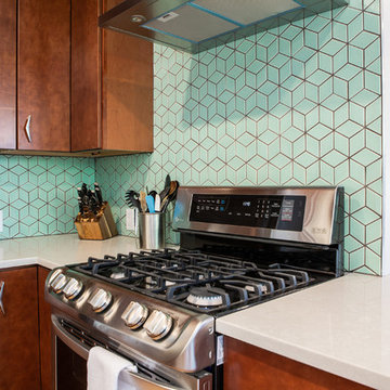 Blue Diamond Kitchen Backsplash