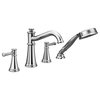 Moen Belfield 2-Handle Diverter Roman Tub Faucet Includes Hand Shower, Chrome
