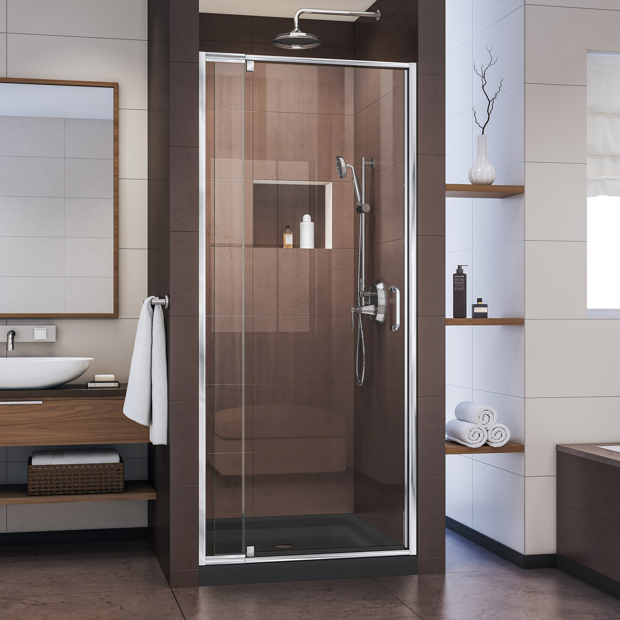 DreamLine Flex 28 to 60""x72" Pivot Shower Door, SHDR-22327200-01