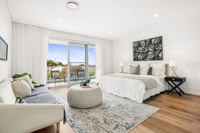 Contemporary bedroom in Sydney.
