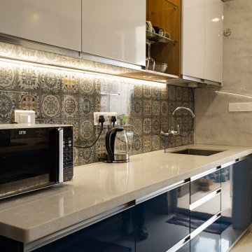 Prussian blue kitchen