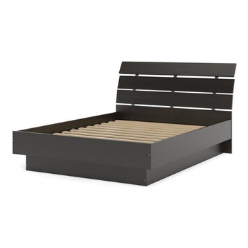 Scottsdale Queen Bed with Slat Roll, Coffee
