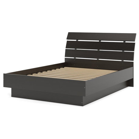 Scottsdale Queen Bed with Slat Roll, Coffee