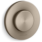 Kohler - Kohler Real Rain Diverter Valve Trim, Vibrant Brushed Bronze - Complete your Real Rain shower with this sleek pushbutton trim that activates the Deluge function. Choose from a range of Kohler finishes to complement your bathroom style.