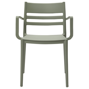 Midcentury Polypropylene Side Chair, Set of 4, Gray
