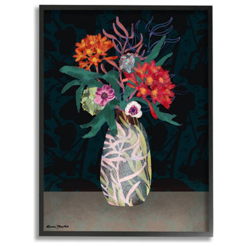 Flower Vase Pattern Collage Design, 11"x14"