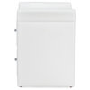 Victoria Matte PU Leather 2 Storage Drawers Nightstand Bedside Table, White