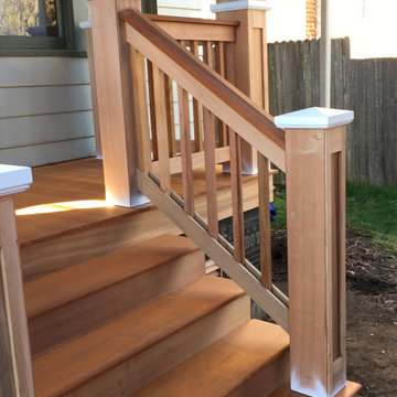 Historic front porch rebuild replication