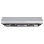 Windster Range Hood - Residential Under-Cabinet Range Hood, 36" - Manufactured with the highest priority in quality and performance, this Windster brushed finish stainless-steel WS-5536SS 36" Under-Cabinet Series Model features a contemporary seamless profile design equiped with powerful dual motors and turbine impellers. The WS-5536SS Series Model features an energy-saving long-lasting compact fluorescent lighting (CFL), and four stylish diswasher-safe Oil-Cup collectors with easy maintenance removal protective grills . The speed levels and lighting is opperated by three rocker type switches which consist of a Low and High speed setting for each motor and an On/Off function for the lighting. The WS-5536SS Under-Cabinet Series Model strongly highlights performance and contemporary syle in any kitchen application. Let Windster Range Hood not only be part of your kitchen, but also part of your life-  Cook and Enjoy!