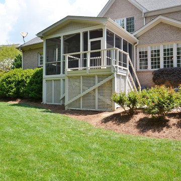 Screened Porch with Fireplace, Featuring Acetylated Decking