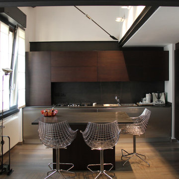 La cucina con l'isola