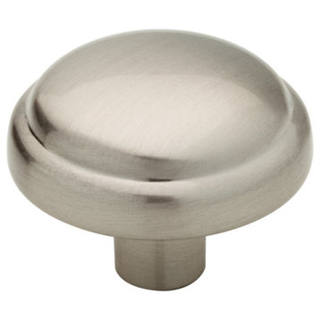 Liberty Hardware P30068W-C Top Ring 1-3/16 Inch Mushroom Cabinet - Satin Nickel