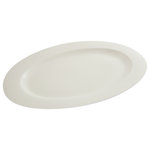 10 Strawberry Street - Whittier Oval Platter, White, 18'' - Whittier Serving Pieces: Oversized or understated, our array of dynamic serving pieces will introduce any spread with style and charm.