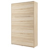MILANO Wall Bed, Sonoma Oak, With Mattress 47.2 X 78.7 Inch