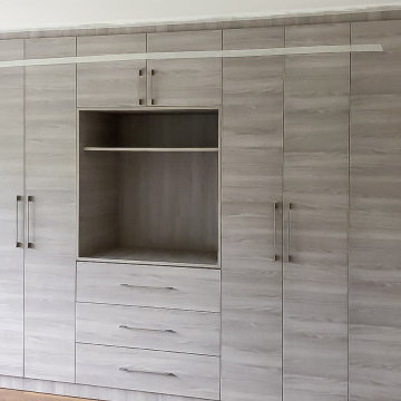 Westbury's Built-in Wooden Wardrobe with TV Unit Space | Inspired Elements