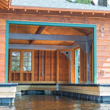 Floating Adirondack Boathouse