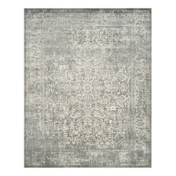 Safavieh Evoke Collection EVK256 Rug, Silver/Ivory, 8' X 10'