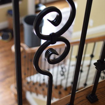 Mc Lean Va Stair remodel with Iron balusters