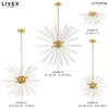 Livex Lighting 8 Light Steel Pendant Chandelier In Satin Brass Finish 41258-12