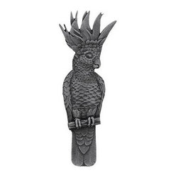 Inviting Home Inc. - Left Vertical Cockatoo Pull, Antique-Style Pewter - Cabinet And Drawer Handle Pulls