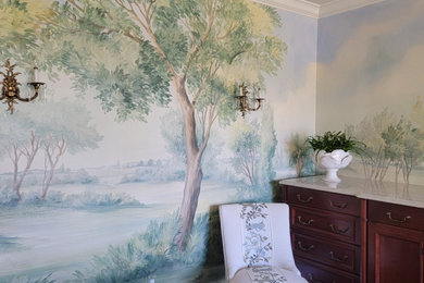 Dining room  countryside mural