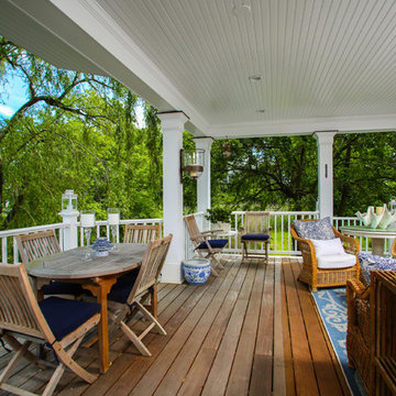 It feels like a treehouse on the large entertaining deck.