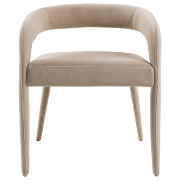 Modrest Mundra Modern Beige Fabric Dining Chair