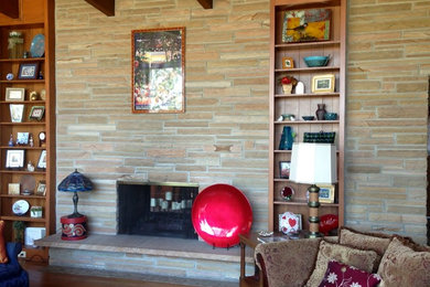 Inspiration for a contemporary living room remodel in Milwaukee
