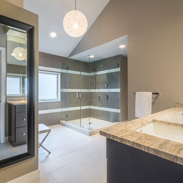 Contemporary Bathroom by Assurance Construction LLC in South New Jersey