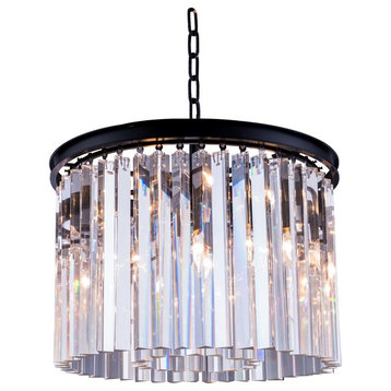 1208 Sydney Collection Pendent Lamp, Clear, Mocha Brown
