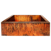 Fire Farmhouse Copper Apron Sink - Handcrafted Artisan Patina - Kitchen Single,