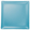 11" Seaglass Square Plate, Turquoise